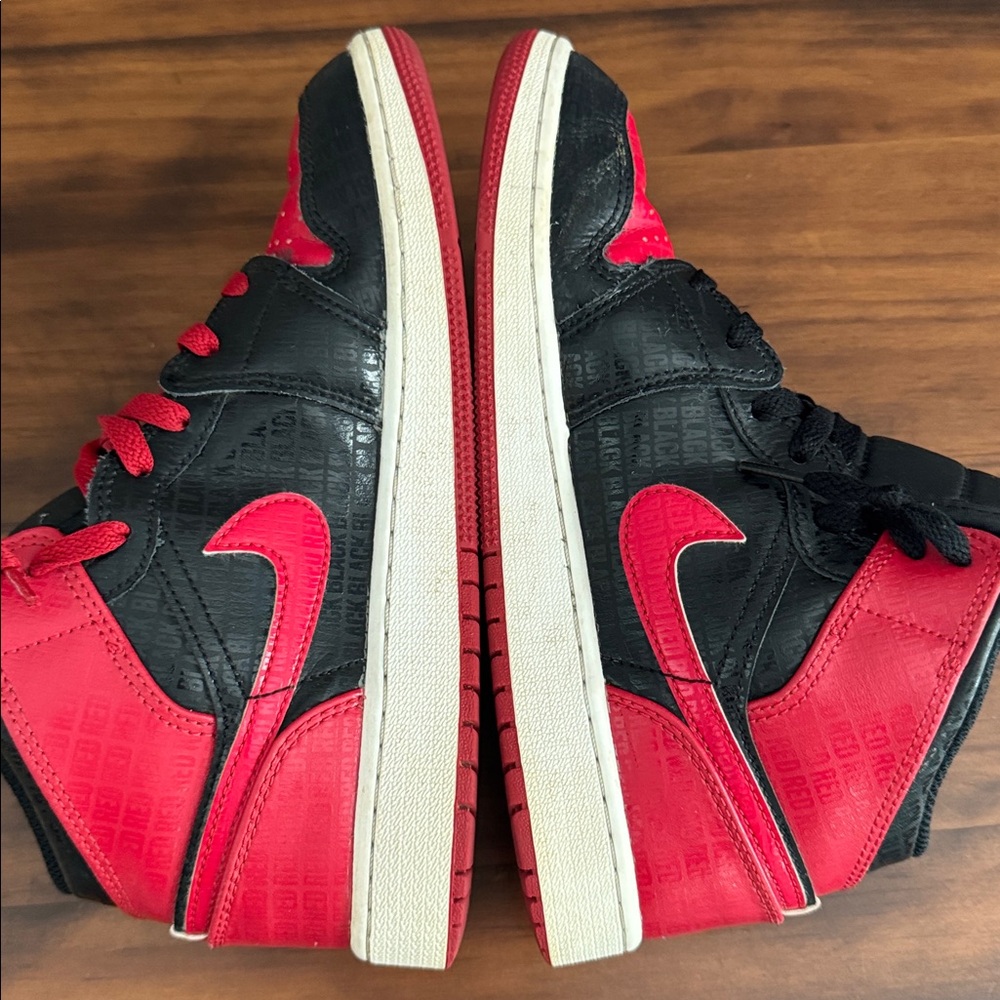 Nike Air Jordan‎ 1 Mid GS "BRED TEXT" Bred DM9650-001 size 6Y - Picture 5 of 10